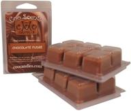 🍫 indulge in chocolate fudge bliss with our 3 pack soy blend wickless candle bar wax melts logo