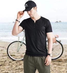 img 3 attached to LecGee Henley Sleeve Casual T Shirts: Stylish Men's Clothing for Shirts Exploring Comfort and Fashion