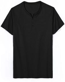 img 2 attached to LecGee Henley Sleeve Casual T Shirts: Stylish Men's Clothing for Shirts Exploring Comfort and Fashion