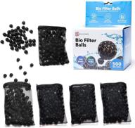 🐠 eliving bio balls & mesh bags aquarium filter media set - 500 ct .6 inch bio balls - ideal koi pond canister filter, freshwater & saltwater sump - fish tank, pond filter media логотип