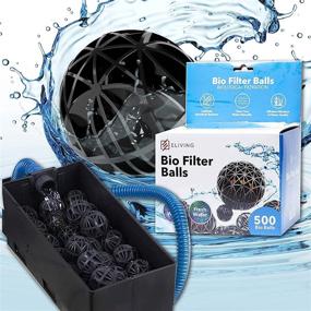 img 3 attached to 🐠 ELIVING Bio Balls & Mesh Bags Aquarium Filter Media Set - 500 Ct .6 Inch Bio Balls - Ideal Koi Pond Canister Filter, Freshwater & Saltwater Sump - Fish Tank, Pond Filter Media