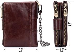 img 3 attached to 🏻 Genuine Leather Men's Accessories with RFID Blocking Wallet Chain