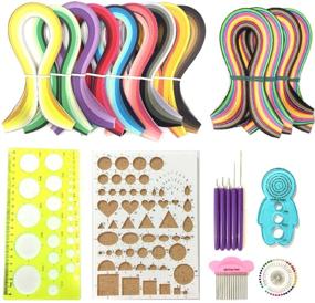 img 4 attached to 🎨 Anndason 23 in 1 Paper Quilling Set & 36 Colors 900 Strips (Gradient Color) + 36 Colors 720 Strips (Mix and Bright) with 10 Tools for Quilling DIY - Paper Width 3mm