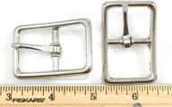 🔗 10 pieces of nickel finish 1" center bar buckle buckles: high-quality & convenient fastening solution logo