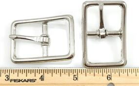 img 2 attached to 🔗 10 Pieces of Nickel Finish 1" Center BAR Buckle Buckles: High-Quality & Convenient Fastening Solution