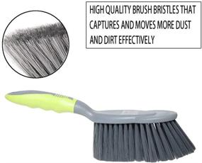 img 3 attached to Gray Green Handy Dustpan and Brush Set – Versatile Floor Cleaning Tool for Home Kitchen, Floors, and Desks – Comfort Grip Multi-Function Dust Broom Brush