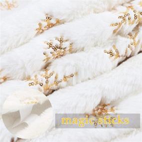 img 2 attached to 🎄 Large White Luxury Faux Fur Christmas Tree Skirt - 48 inches Thick Plush Xmas Ornament for Holiday Decorations