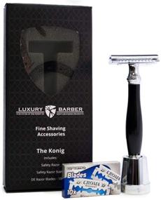 img 2 attached to Double Luxury Barber Shaving Starter Shave & Hair Removal for Men's