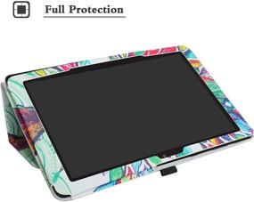 img 2 attached to 🌳 AT&T Primetime Case - Mama Mouth PU Leather Folio Stand Cover for 10" Primetime Tablet - Love Tree Design