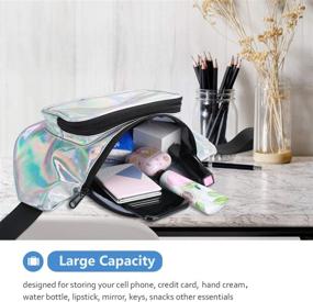 img 2 attached to 🌟 ProCase Fanny Pack Holographic - Stylish Waterproof Waist Pack for Rave Party, Beach and Travel - Silver