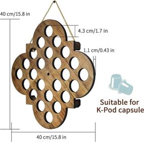 img 2 attached to ☕️ TJ.MOREE Quatrefoil K Cup Holder - Coffee Gifts - Coffee Pod Holder for K Cup - Coffee Bar Decor for 48 K Pods - Set of 2 Wall Decor - Coffee Capsule Storage Organizer