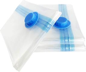 img 3 attached to 🛍️ Premium Reusable Vacuum Storage Bags - 3 Pack Large Bags for Clothes, Comforters, and Blankets