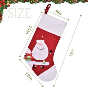 img 3 attached to 🎄 Bstge 4 Pack Personalized Christmas Stockings: 22&#34; Large Xmas Decorations for Family Holiday Party