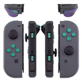 img 2 attached to 🎮 Улучшите свой Nintendo Switch Joy-Con с помощью набора клавиш и кнопок eXtremeRate Green Purple Chameleon ABXY и триггеров - Полный набор с инструментами