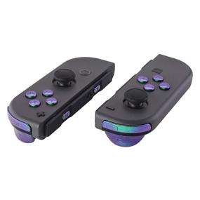 img 4 attached to 🎮 Улучшите свой Nintendo Switch Joy-Con с помощью набора клавиш и кнопок eXtremeRate Green Purple Chameleon ABXY и триггеров - Полный набор с инструментами