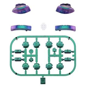 img 3 attached to 🎮 Upgrade Your Nintendo Switch Joy-Con with eXtremeRate Green Purple Chameleon ABXY Direction Keys and Trigger Buttons - Full Set with Tools