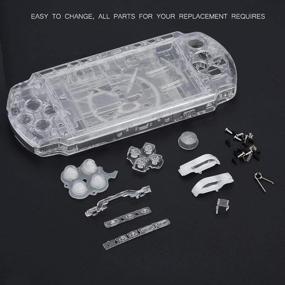 img 1 attached to 🎮 Clear Full Housing Case for PSP 3000 - Replacement Shell Cover for Game Console Repair