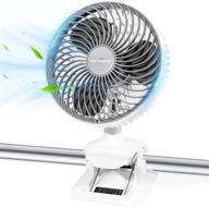 💨 stay cool anywhere with keynice 5000mah battery operated fan – auto oscillating, intermittent wind, ultra quiet & portable for bedroom, office, golf cart, treadmill, car, stroller! logo