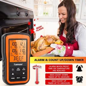 img 1 attached to 🔥 Upgraded Wireless Digital Meat Thermometer - 500FT Remote Range, 4 Probes & Meat Injector - Ideal for Grilling, BBQ, Oven, and Kitchen