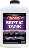 🚽 roebic k-37-q septic tank treatment: powerful clog remover with green bacterial enzymes | safe for toilets | 1-year effectiveness | 32 fl oz logo