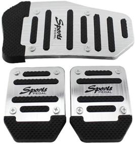 img 4 attached to 🚗 SZSS-CAR 3pcs Non-slip Manual Transmission Car Pedal Pads - Auto Sports Gas Fuel Petrol Clutch Brake Pad Foot Pedals Rest Plate Kits for MT Manual Transmission Vehicles