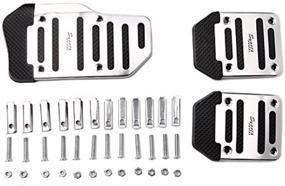 img 1 attached to 🚗 SZSS-CAR 3pcs Non-slip Manual Transmission Car Pedal Pads - Auto Sports Gas Fuel Petrol Clutch Brake Pad Foot Pedals Rest Plate Kits for MT Manual Transmission Vehicles