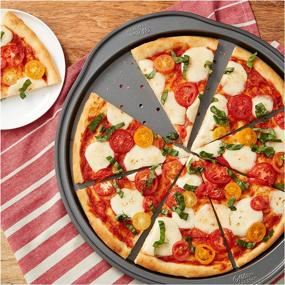 img 1 attached to 🍕 Wilton Perfect Results Non-Stick 14-Inch Pizza Pan: Crispy Delights, Silver