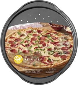 img 3 attached to 🍕 Wilton Perfect Results Non-Stick 14-Inch Pizza Pan: Crispy Delights, Silver