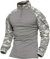 👕 magcomsen men's camo tactical military shirt: 1/4 zip long sleeve shirt with pockets логотип