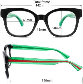 img 3 attached to Oversized Blocking Reading Computer Eyeglasses