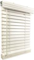 🪟 us window and floor 2" faux wood cordless window blinds, inside mount, smooth white - 22.5 x 72 logo