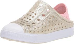 img 4 attached to 👠 Sparkling Style: Skechers Girls Water Champagne Little Girls' Shoes