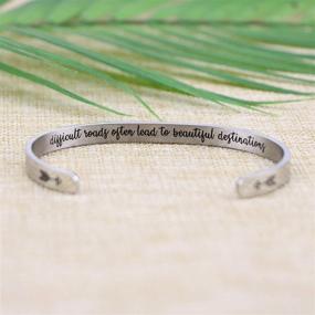 img 3 attached to 💫 Joycuff Bracelets for Women: Funny Gifts Inspiring Her with Motivational Mantras – Perfect Encouragement & Friendship Jewelry Bangle