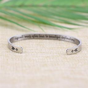 img 2 attached to 💫 Joycuff Bracelets for Women: Funny Gifts Inspiring Her with Motivational Mantras – Perfect Encouragement & Friendship Jewelry Bangle