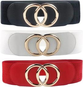 img 4 attached to Elastic Stretch Waistband Dresses: A Must-Have Women's Accessory for Perfect Belts Fit