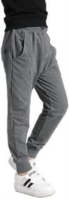 img 2 attached to 👖 KISBINI Camouflage Boys' Athletic Sweatpant Trousers: Perfect Active Wear for Kids