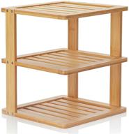 🎍 bamboo corner shelf - multi-tier organizer for kitchen, pantry, and bathroom storage logo