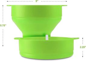 img 3 attached to 🍿 Green Silicone Microwave Popcorn Popper - BPA Free Collapsible Hot Air Popcorn Maker Bowl for Microwave or Oven - Dishwasher Safe – Tahoe Trail