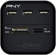 📸 pny multi-slot usb & flash card reader - high-performance data transfer solution (p-ubsdrdr21k-rf) logo