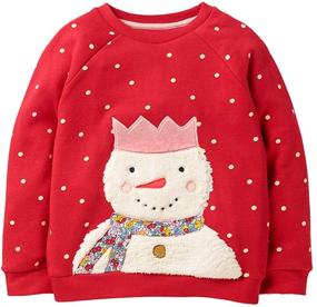 img 4 attached to EULLA Little Boys Girls Christmas Sweatshirt: Toddler Boys Holiday Clothes with Baby Pullover Sweater - Trendy Kids Pullover for Boys, Ages 1-7 Years Old