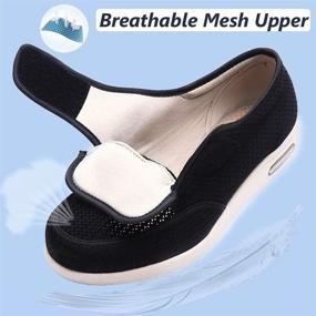 img 1 attached to 🩺 LESVAGO Lightweight Diabetic Adjustable Slippers: Enhanced for Better Comfort and Support