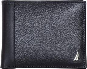 img 2 attached to 👨 Nautica Men's Black Bifold Wallet - Size