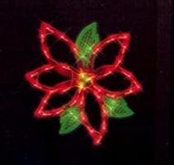 🌺 17-inch lighted christmas poinsettia window silhouette decoration with impressive impact логотип