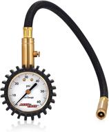 📏 enhanced accu-gage rh60x tire pressure gauge (60 psi) with rubber guard for professional use, featuring straight chuck logo