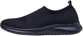 img 3 attached to Lancrop Women's Walking Shoes: Stylish 👟 & Comfortable Slip-on Sneakers for Casual Athleisure