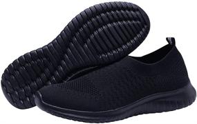 img 1 attached to Lancrop Women's Walking Shoes: Stylish 👟 & Comfortable Slip-on Sneakers for Casual Athleisure