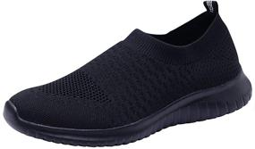 img 4 attached to Lancrop Women's Walking Shoes: Stylish 👟 & Comfortable Slip-on Sneakers for Casual Athleisure