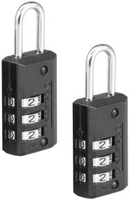 img 4 attached to 🔒 Black 2 Pack Master Lock 646T: Set Your Own Combination Luggage Lock