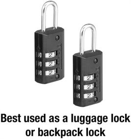 img 2 attached to 🔒 Black 2 Pack Master Lock 646T: Set Your Own Combination Luggage Lock