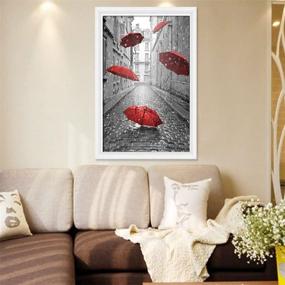 img 2 attached to 🎨 Blxecky 5D DIY Diamond Painting by Number Kits - Red Umbrella (30x40cm/12x16inch) - Improve SEO